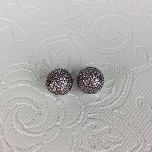 Pandora Jewelry - Pandora Open Bangle Fancy Purple CZ Pave End Caps